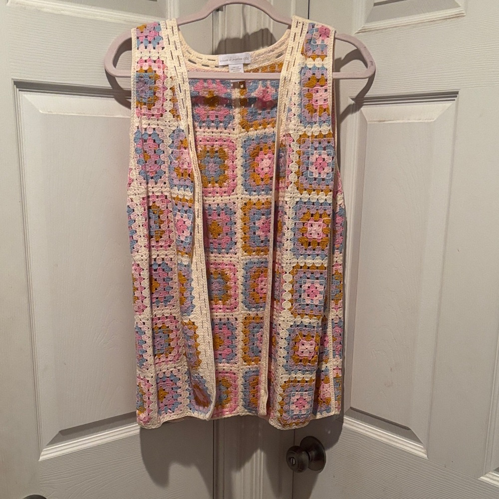House of Harlow 1960 Multicolor Crochet Top